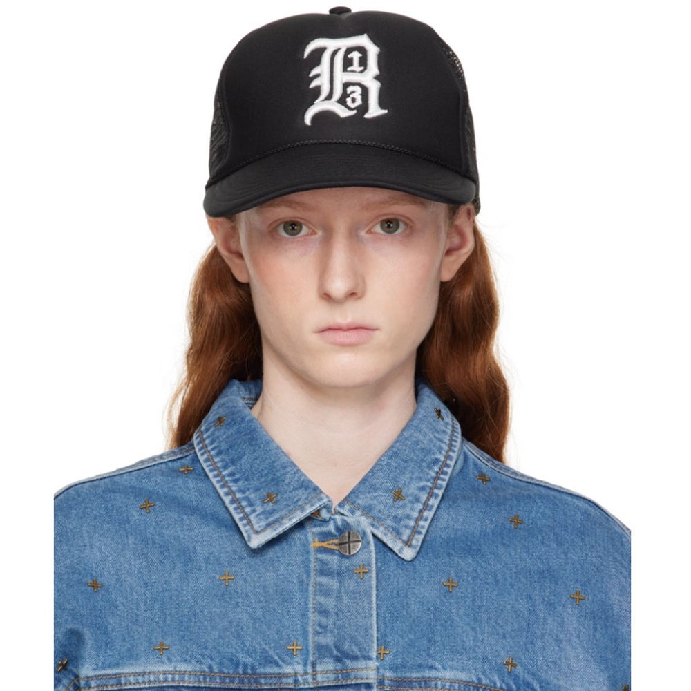R13 Black Trucker Cap [Brand New]